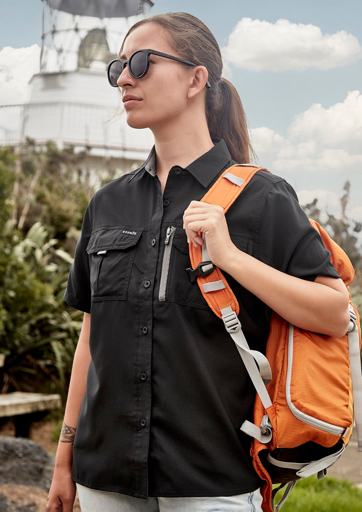 Womens Outdoor Short Sleeve Shirt - Stone