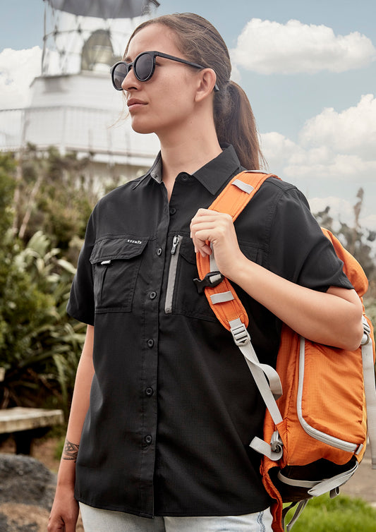 Womens Outdoor Short Sleeve Shirt - Stone