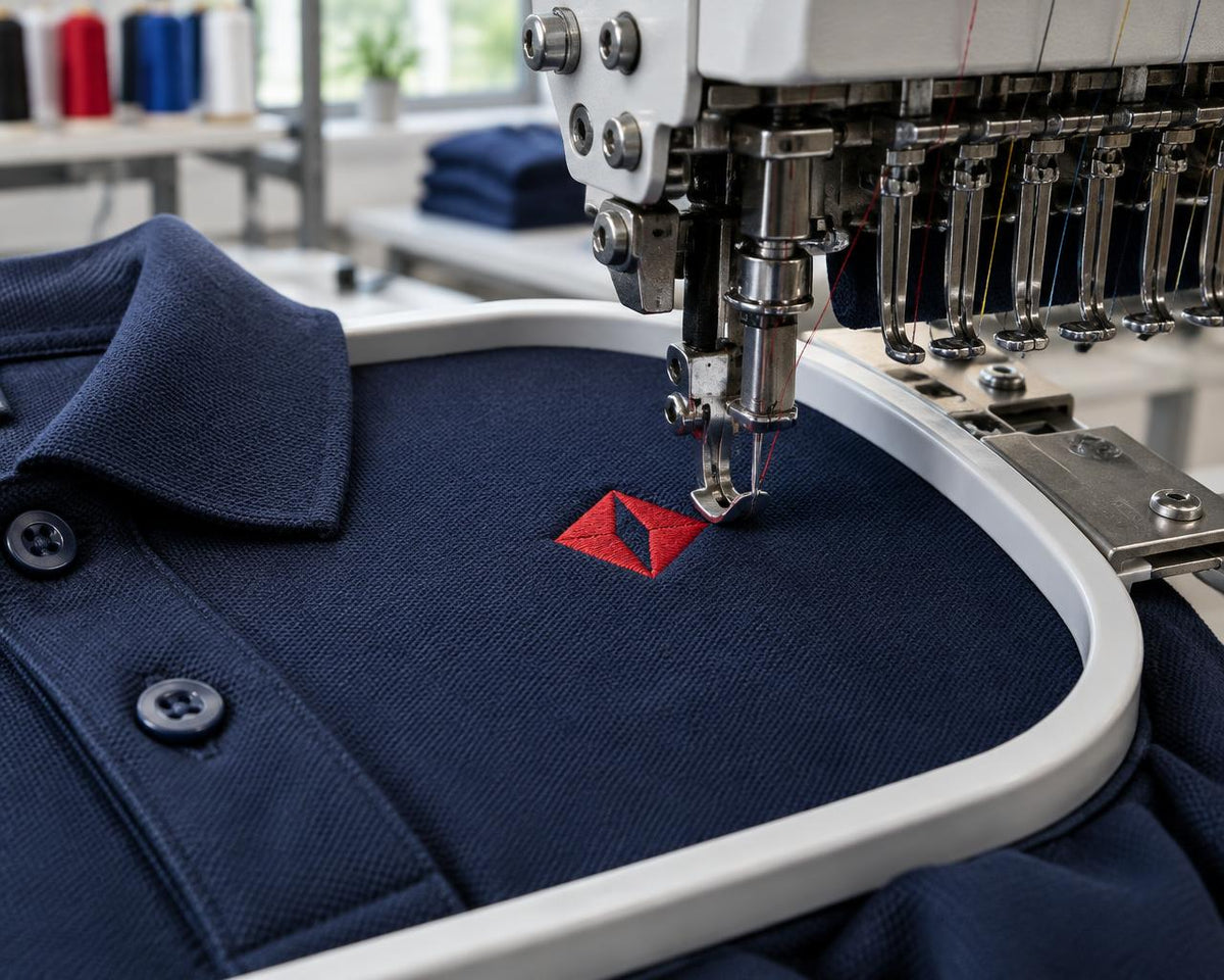 Custom embroidery on workwear uniform