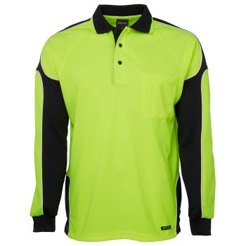 JB's Hi Vis L/S Arm Panel Polo