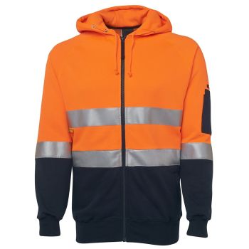 JB's Hi Vis (D+N) Full Zip Fleecy Hoodie