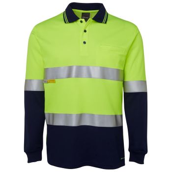 JB's Hi Vis L/S (D+N) Cotton Back Polo