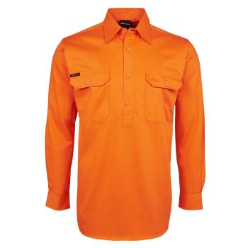 JB's Hi Vis L/S 190g Close Front Shirt