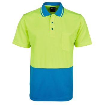 JB's Adults Hi Vis Non Cuff Traditional Polo