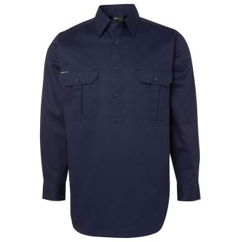JB's Long Sleeves 190G Close Front Work Shirt