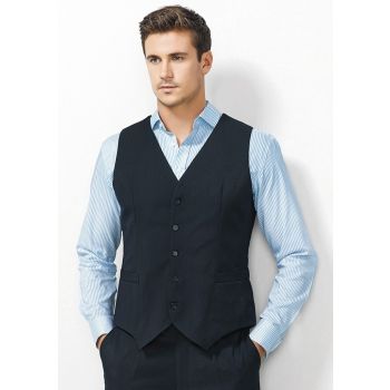 Mens Peaked Vest with Knitted Back