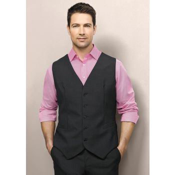 Mens Peaked Vest with Knitted Back