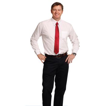 Winning Spirit Men’s Poplin Long Sleeve Business Shirt