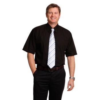 Winning Spirit Men’s Poplin Short Sleeve Business Shirt