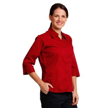 Winning Spirit Ladies' Teflon Executive 3/4 Sleeve Shirt
