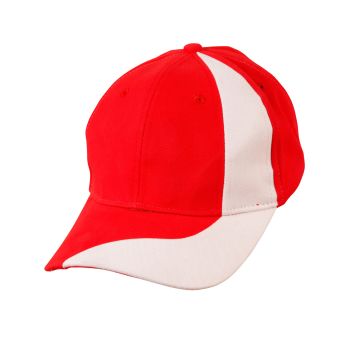 Winning Spirit Brushed Cotton Twill Baseball Cap With Contrast Stripe Across Peak & Crown