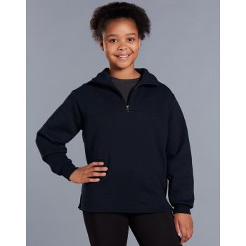 Winning Spirit Kid's 1/2 zip collar fleecy sweat