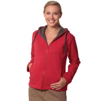 Winning Spirit Ladie’s Full Zip Contrast Bonded Fleece Hoodie