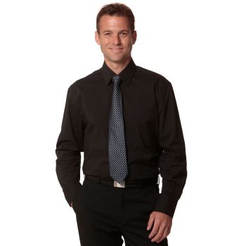 Winning Spirit Men’s Cotton/Poly Stretch Long Sleeve Shirt