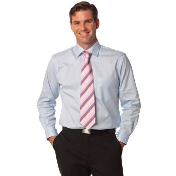 Winning Spirit Men’s Self Stripe Long Sleeve Shirt