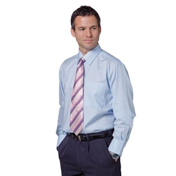 Winning Spirit Men’s Mini Herringbone Long Sleeve Shirt