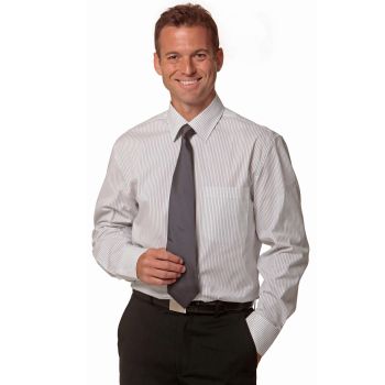 Winning Spirit Men’s Ticking Stripe Long Sleeve Shirt