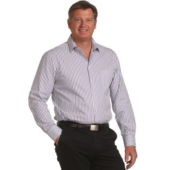 Winning Spirit Men’s Sateen Stripe Long Sleeve Shirt