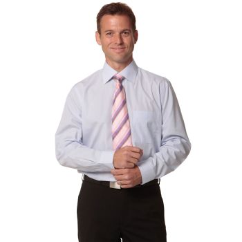 Winning Spirit Men’s Mini Check Long Sleeve Shirt