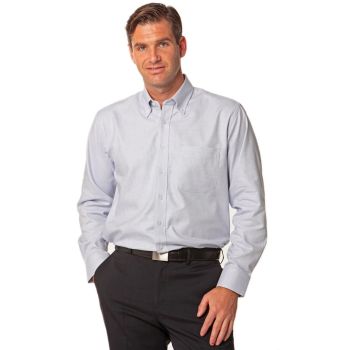 Winning Spirit Men’s Dot Contrast Long Sleeve Shirt