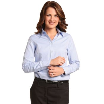 winning Spirit Ladies' Pinpoint Oxford Long Sleeve Shirt