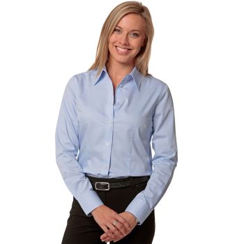 Winning Spirit Ladies' Fine Twill Long Sleeve Shirt