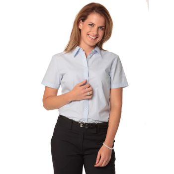 Winning Spirit Ladies' Fine Stripe Short Sleeve Shirt