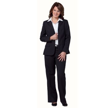 Winning Spirit Ladies' Poly/Viscose Stretch Two Buttons Mid Length Jacket