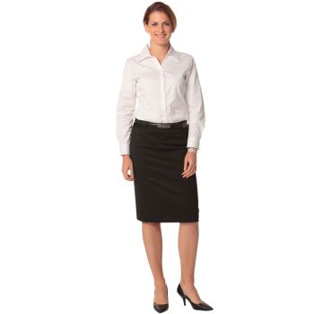 Winning Spirit Ladies’ Poly/Viscose Stretch Mid Length Lined Pencil Skirt
