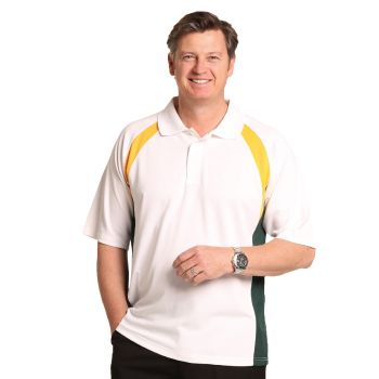 Winning Spirit Men’s CoolDry® Tri-colour Contrast Short Sleeve Polo