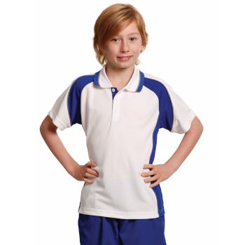 Winning Spirit Kids’ CoolDry® Mini Waffle Short Sleeve Polo