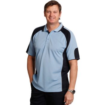 Winning Spirit Men’s CoolDry® Contrast Short Sleeve Polo with Sleeve Panels