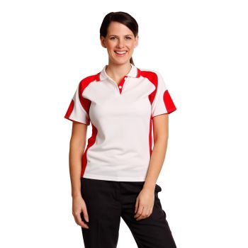 Winning Spirit Ladies’ CoolDry® Contrast Short Sleeve Polo with Sleeve Panels