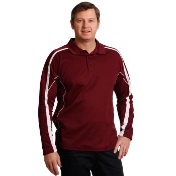 Winning Spirit Men’s TrueDry® Fashion Long Sleeve Polo 
