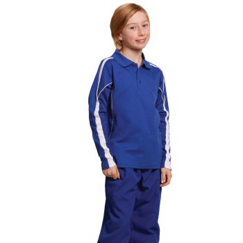 Winning Spirit Kids’ TrueDry® Fashion Long Sleeve Polo