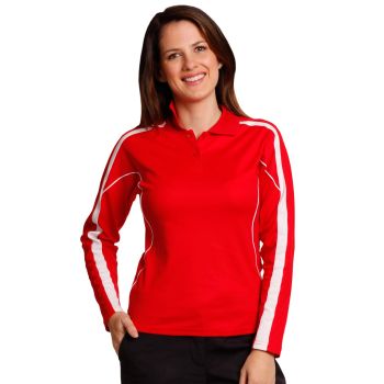Winning Spirit Ladies’ TrueDry® Fashion Long Sleeve Polo