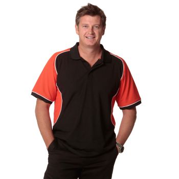 Winning Spirit Men’s TrueDry® Tri-colour Short Sleeve Pique Polo