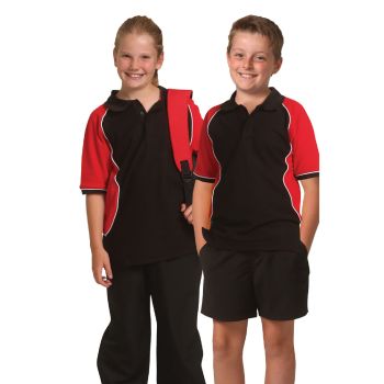 Winning Spirit Kids’ TrueDry® Tri-Colour Short Sleeve Pique Polo