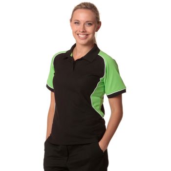 Winning Spirit Ladies' TrueDry® Tri-colour Short Sleeve Pique Polo