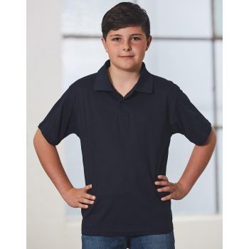 Winning Spirit Kids' Cooldry Pique Soild Colour S/S Polo