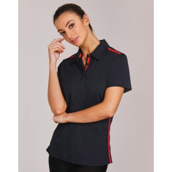 Winning Spirit Ladies' rapid cool short sleeve contrast polo