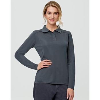 Winning Spirit Ladies' Bamboo Charcoal L/S Polo