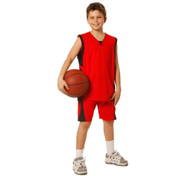 Winning Spirit Kids’ CoolDry® Basketball Contrast Colour Shorts