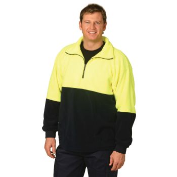 Winning Spirit High Visibility Polar Fleece Half Zip Pullover