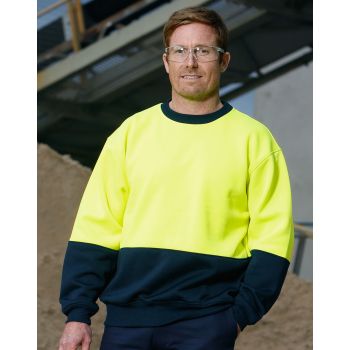 Winning Spirit High Visibility Two Tone Crew Neck Safety Windcheater