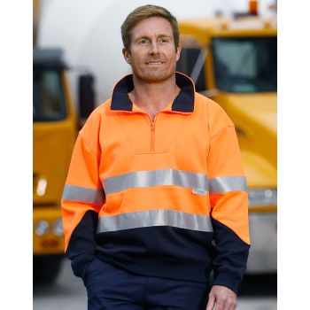 Winning Spirit Men’s High Visibility Long Sleeve Fleecy Sweat