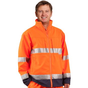 Winning Spirit High Visibility Two Tone Softshell Jacket with 3M Reflective Tapes