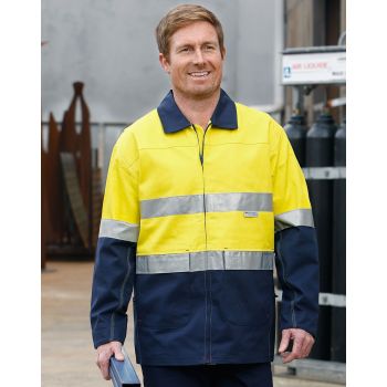 Winning Spirit High Visibility Cotton Jacket With 3M Reflective Tapes