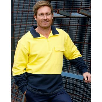 Winning Spirit Hi-Vis Two Tone Cotton Fleecy Sweat