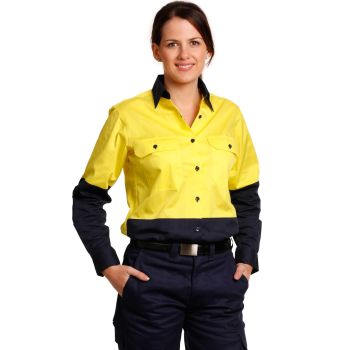 Winning Spirit Ladies’ High Visibility Cool-Breeze Cotton Twill Safety Shirt